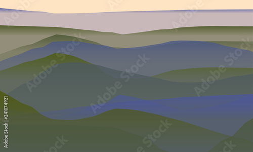 Farbige Berge, Wellen, abstrakte Oberfläche, moderner Hintergrund, Vektorgrafik Illustration für dein Projekt