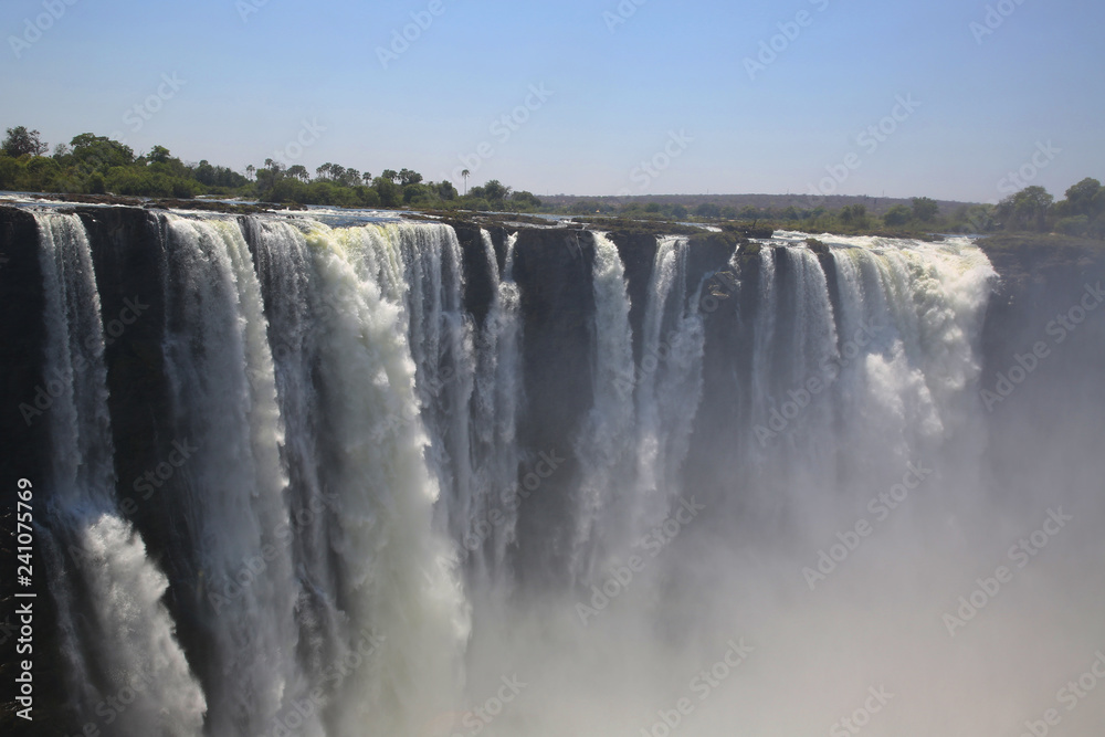 Victoria Falls, ground view from Zimbabwe side Victoria Falls, ground view from Zimbabwe side