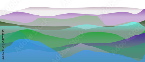 Farbige Berge, Wellen, abstrakte Oberfläche, moderner Hintergrund, Vektorgrafik Illustration für dein Projekt