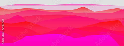 Farbige Berge, Wellen, abstrakte Oberfläche, moderner Hintergrund, Vektorgrafik Illustration für dein Projekt