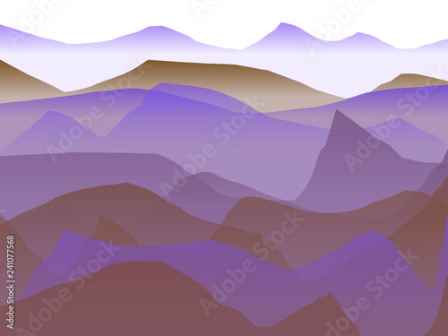 Farbige Berge, Wellen, abstrakte Oberfläche, moderner Hintergrund, Vektorgrafik Illustration für dein Projekt