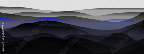 Farbige Berge, Wellen, abstrakte Oberfläche, moderner Hintergrund, Vektorgrafik Illustration für dein Projekt