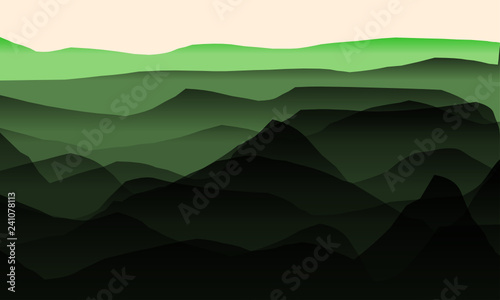 Farbige Berge, Wellen, abstrakte Oberfläche, moderner Hintergrund, Vektorgrafik Illustration für dein Projekt
