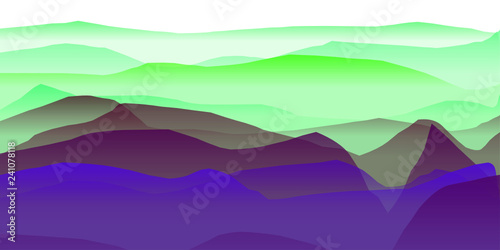Farbige Berge, Wellen, abstrakte Oberfläche, moderner Hintergrund, Vektorgrafik Illustration für dein Projekt
