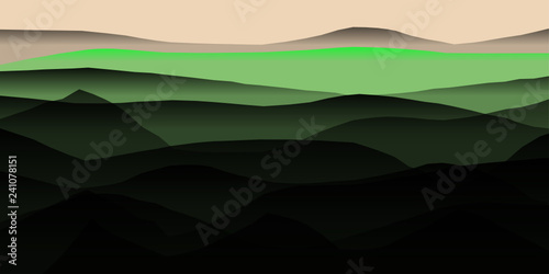 Farbige Berge, Wellen, abstrakte Oberfläche, moderner Hintergrund, Vektorgrafik Illustration für dein Projekt