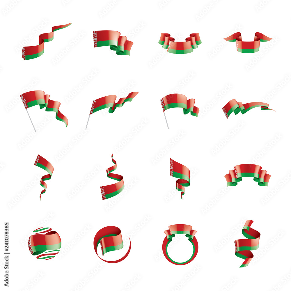 Belarus flag, vector illustration on a white background Belarus flag, vector illustration on a white background