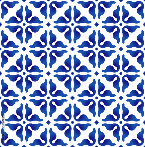seamless pattern blue and white