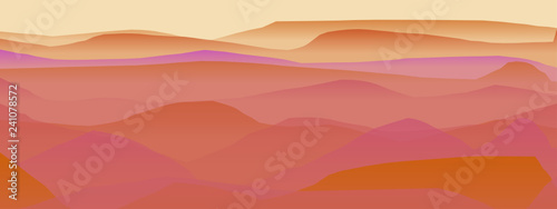 Farbige Berge, Wellen, abstrakte Oberfläche, moderner Hintergrund, Vektorgrafik Illustration für dein Projekt