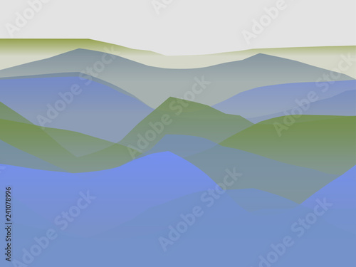 Farbige Berge, Wellen, abstrakte Oberfläche, moderner Hintergrund, Vektorgrafik Illustration für dein Projekt