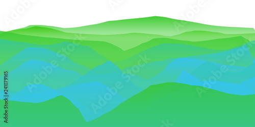 Farbige Berge, Wellen, abstrakte Oberfläche, moderner Hintergrund, Vektorgrafik Illustration für dein Projekt