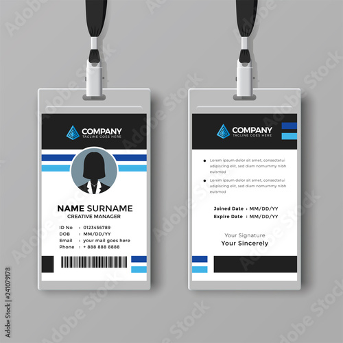 Professional ID card design template