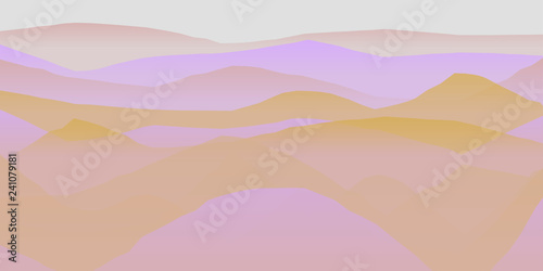 Farbige Berge, Wellen, abstrakte Oberfläche, moderner Hintergrund, Vektorgrafik Illustration für dein Projekt