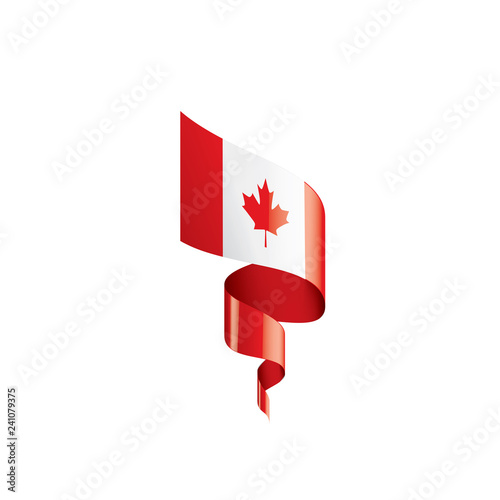 Canada flag, vector illustration on a white background