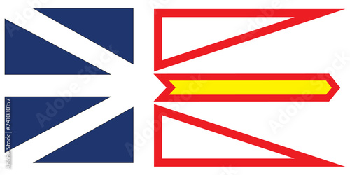 Fototapeta Newfoundland and Labrador vector flag