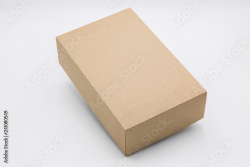 Empty cardboard box isolated on white background, Delivery, Moving, Package and Gifts concept.