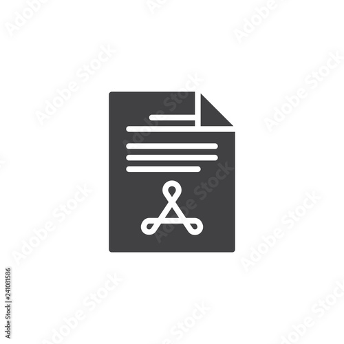 Document file vector icon. filled flat sign for mobile concept and web design. Paper document text simple solid icon. Symbol, logo illustration. Pixel perfect vector graphics