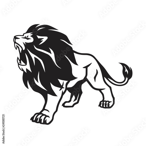 Lion Roar Mascot Stance Vector