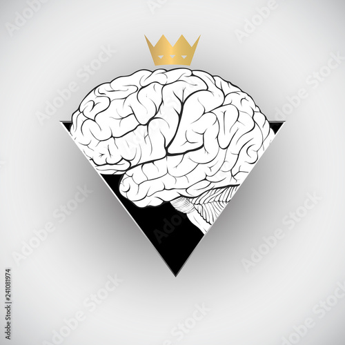 brain with a crown