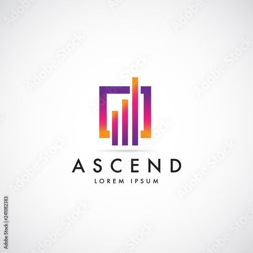 Abstract Colorful Business Finance Logo Template