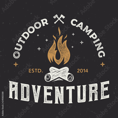 Outdoor Camping - Vintage Tee Design For Printing