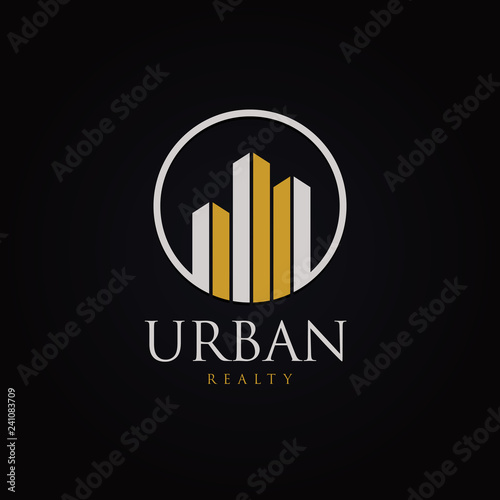 Urban Property Logo With Silver Gold Color