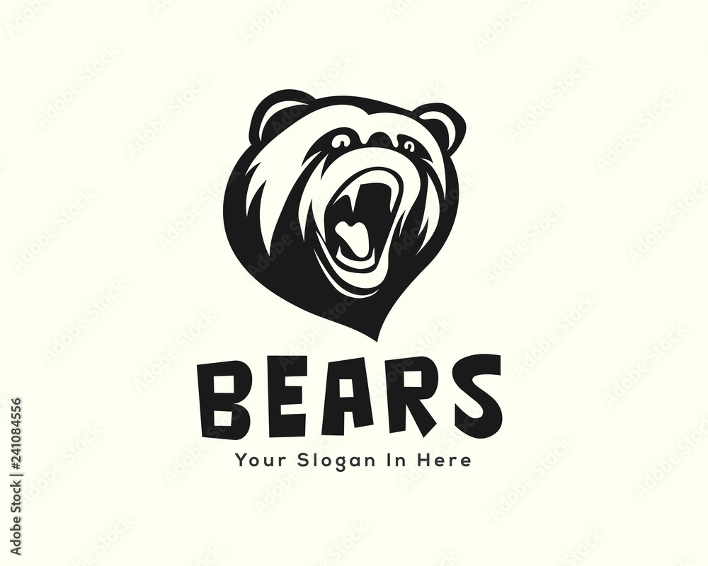 Head roar bear logo design inspiration