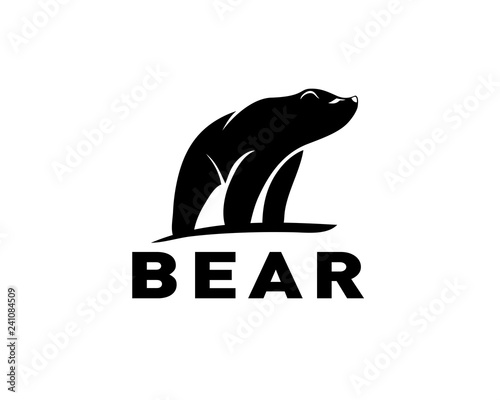simple elegant standing bear logo design inspiration