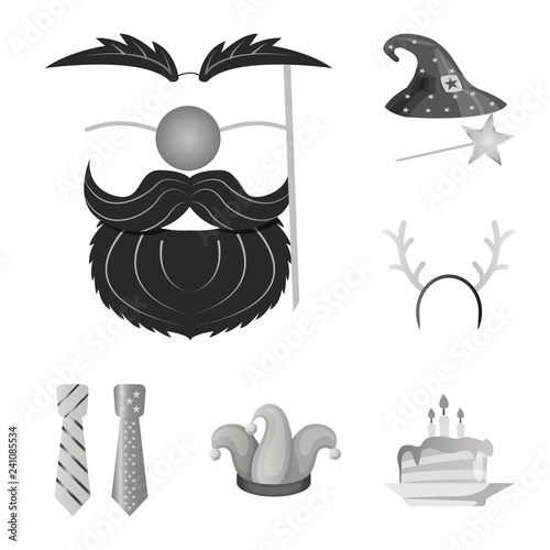 Vector design of party and birthday sign. Collection of party and celebration stock vector illustration.