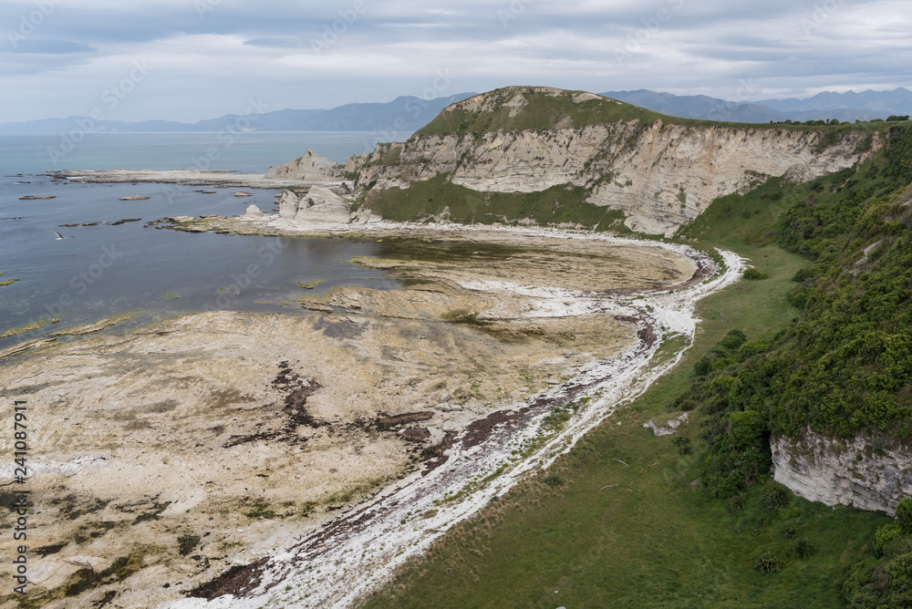 View from Whalers Bay Lookout at low tide. Kaikoura Peninsula, New Zealand. View from Whalers Bay Lookout at low tide. Kaikoura Peninsula, New Zealand.