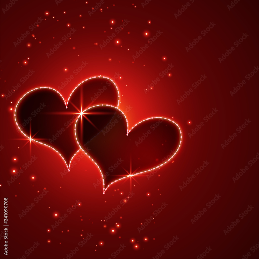 shiny red valentines day hearts background shiny red valentines day hearts background