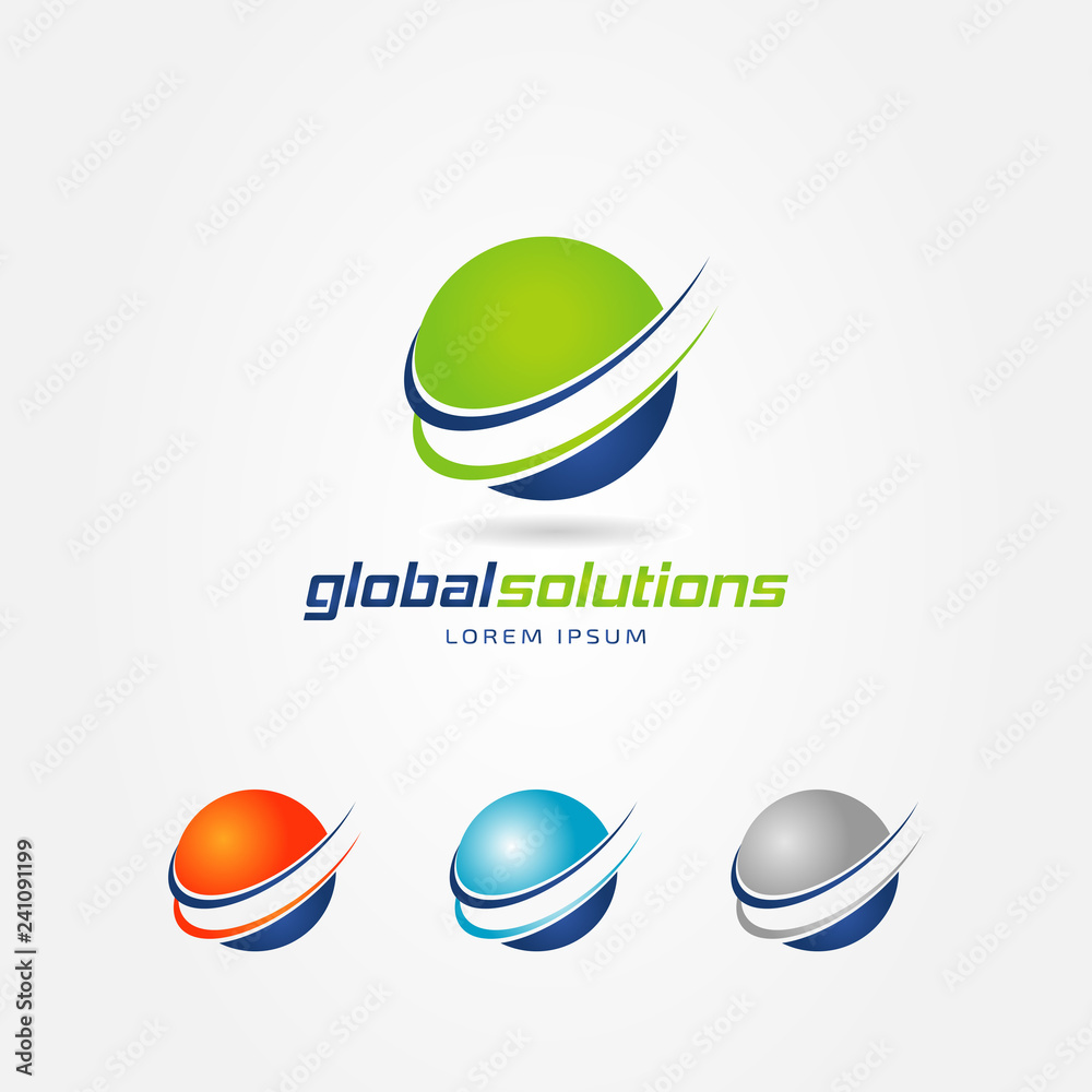 Global Solutions Logo Set