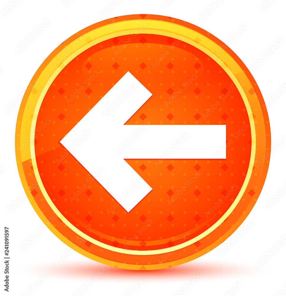 Back arrow icon natural orange round button Back arrow icon natural orange round button