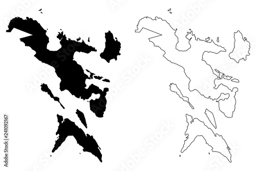 Bicol Region (Regions and provinces of the Philippines, Republic of the Philippines) map vector illustration, scribble sketch Ibalong (Region V) map