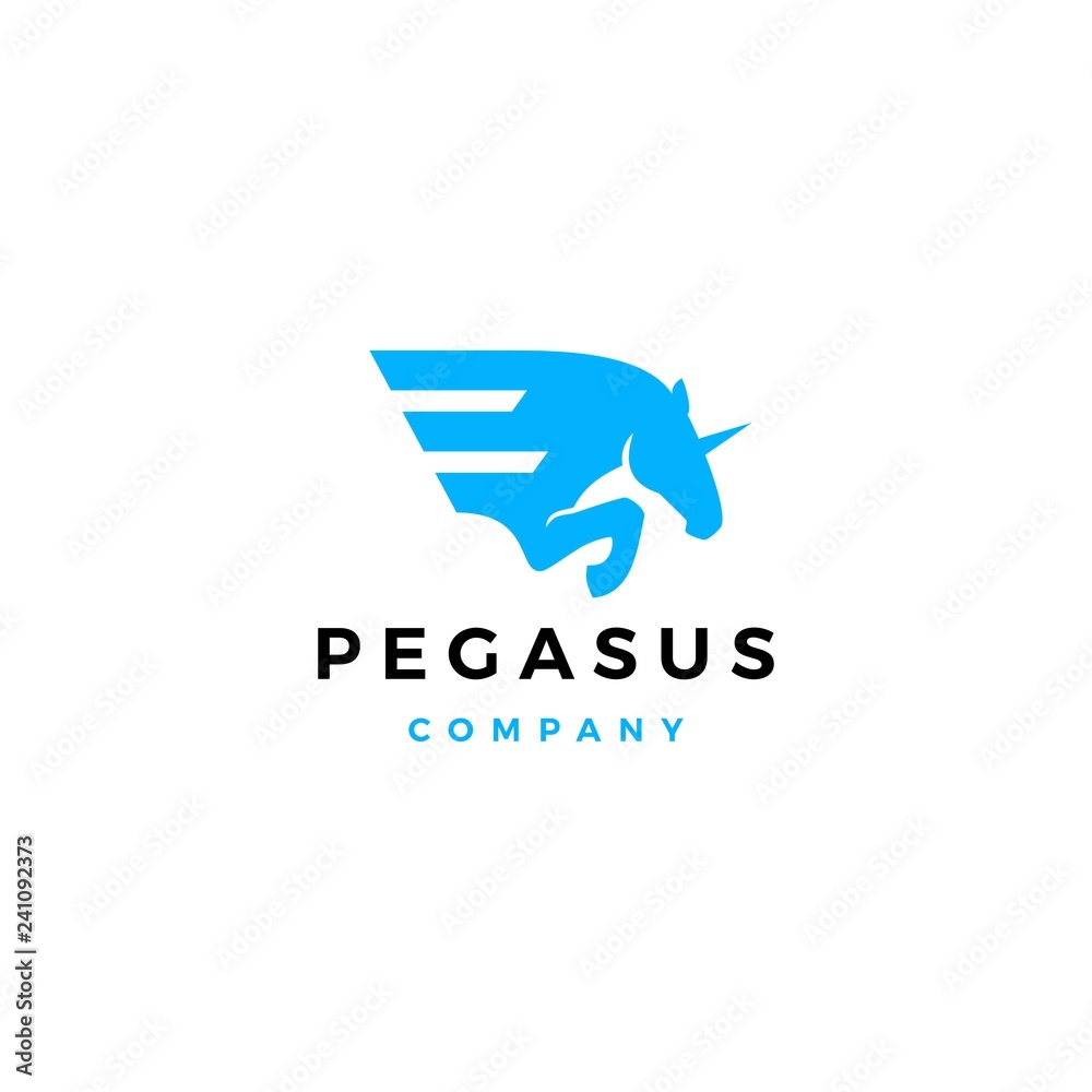 horse wing pegasus logo vector icon illustration horse wing pegasus logo vector icon illustration