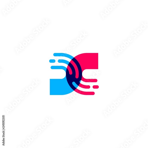 dc cd letter logo vector icon lettermark sign