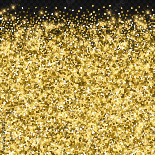 Sparkling gold luxury sparkling confetti. Scattere