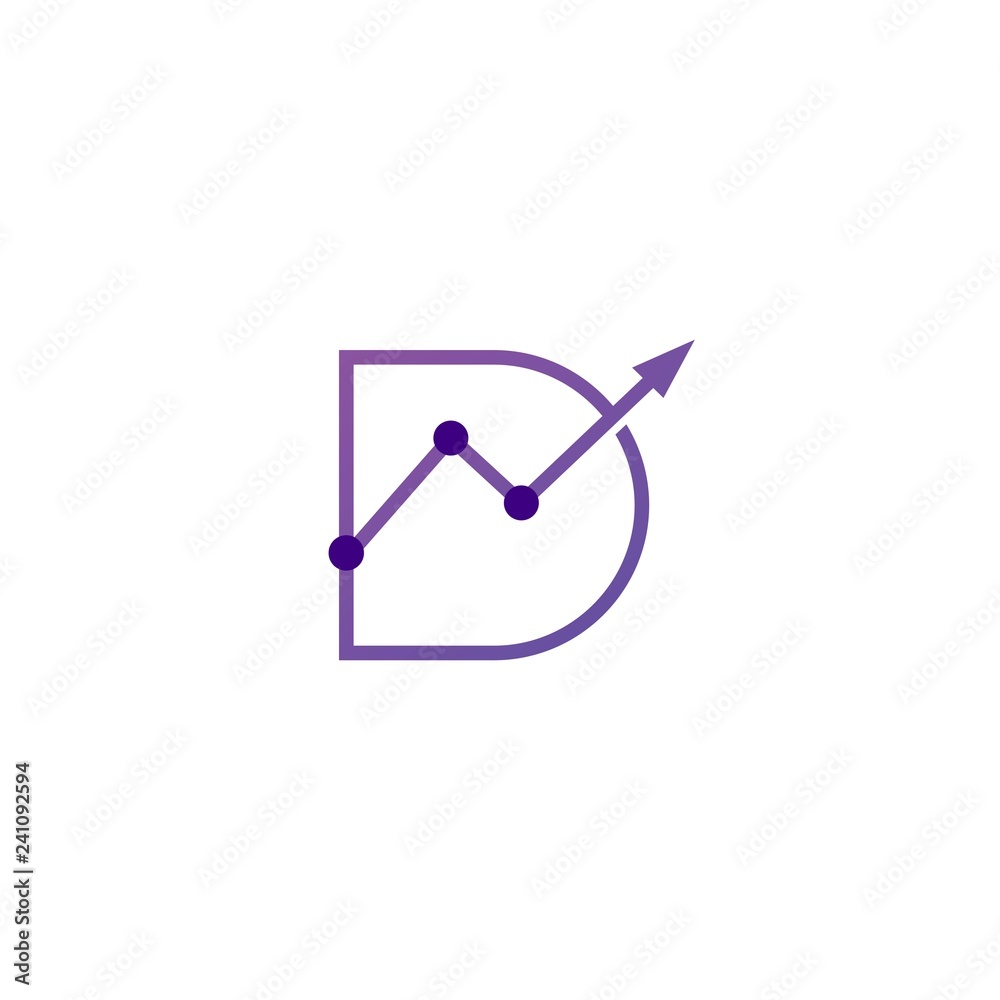 d letter stats logo vector icon d letter stats logo vector icon