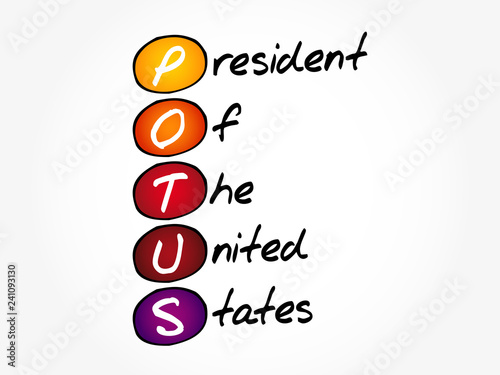 POTUS - President of the United States acronym, concept background