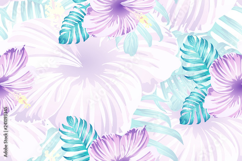 Hawaiian tropic jungle endless print.