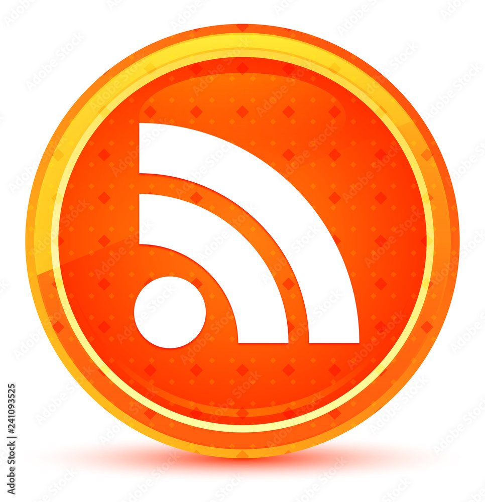 RSS Feed icon natural orange round button RSS Feed icon natural orange round button
