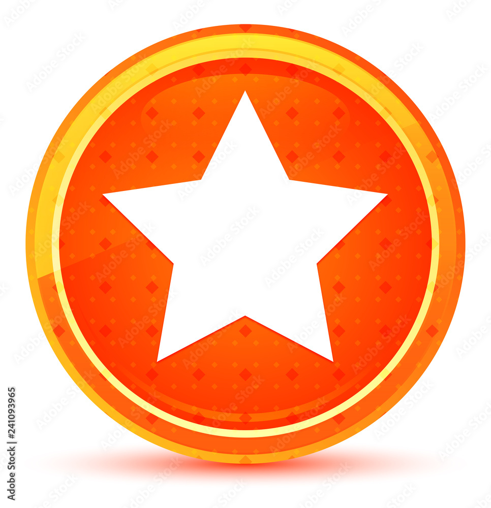 Star icon natural orange round button Star icon natural orange round button