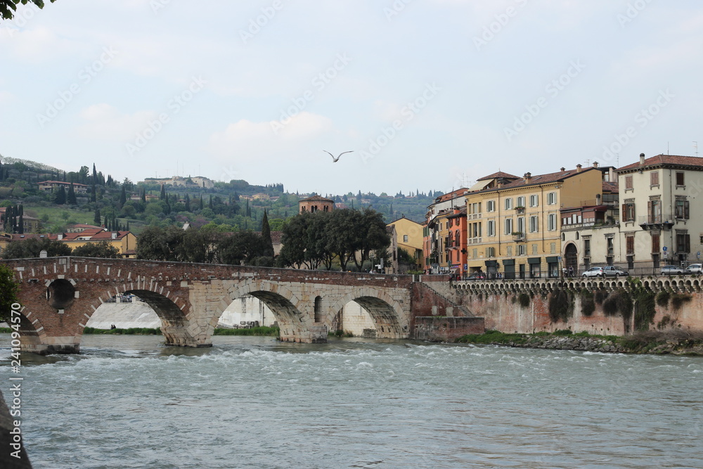 Fototapeta premium Verona - Etsch - Fluss