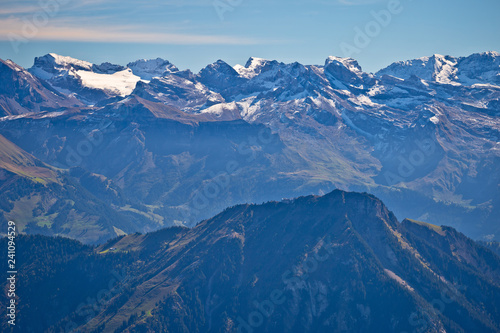 Alps in Switzerland near Pilatus mountain view