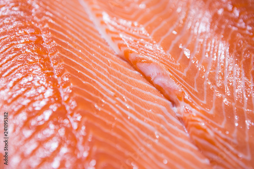 The pattern of beautiful salmon fillets