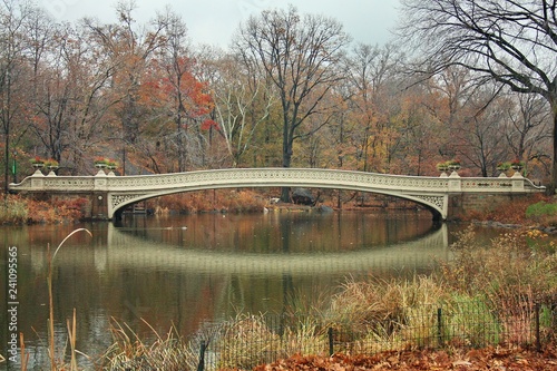 Bow Bridge im Central Park in New York - Herbst