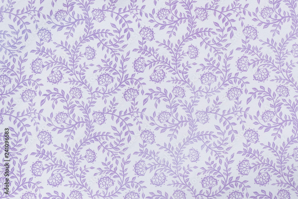 Decorative Floral Violet Pattern