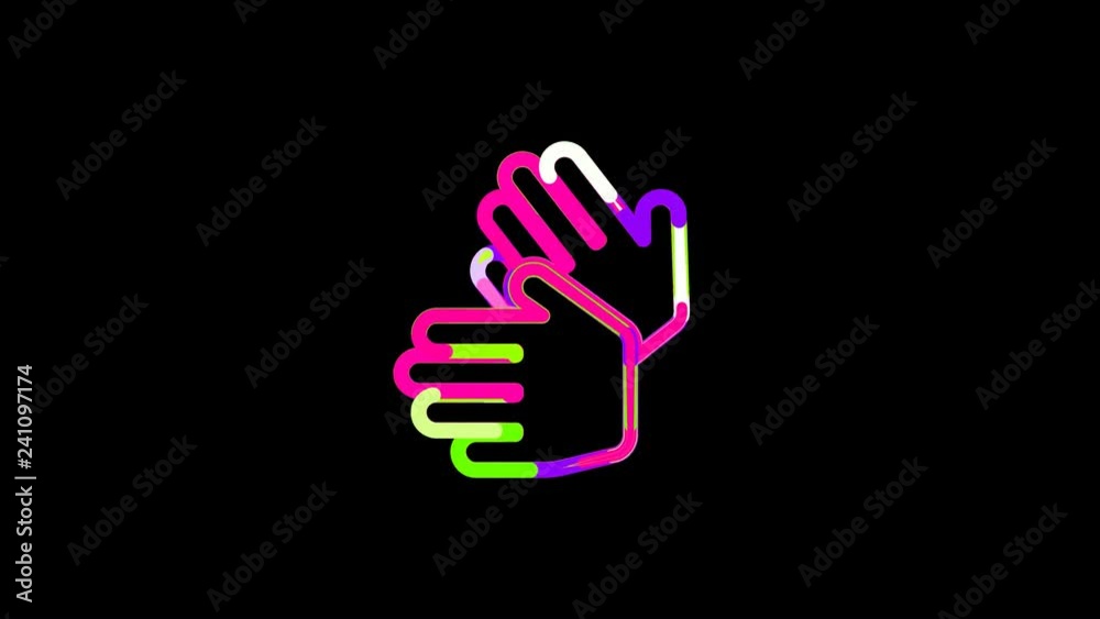 Circles gather in symbol sign language. After it crumbles in a line and moves to the camera. Alpha channel black