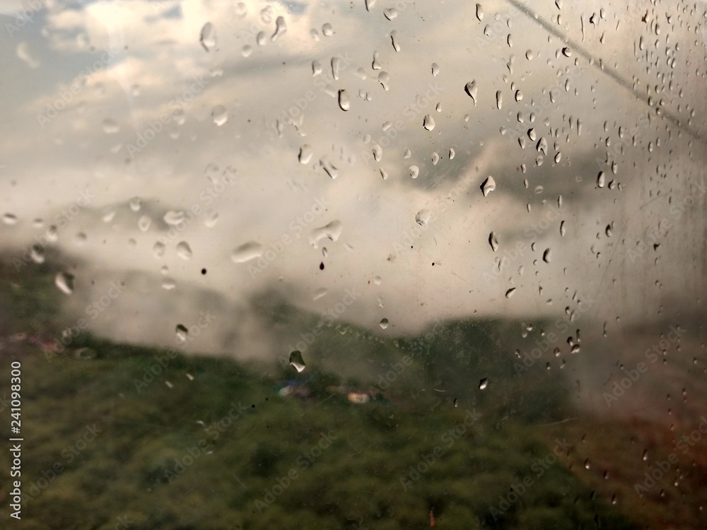 Fototapeta premium rain drops on window