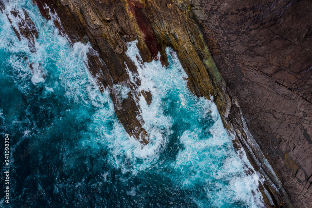 Felsen und Ozean am Green Cape Australien Luftaufnahme Felsen und Ozean am Green Cape Australien Luftaufnahme