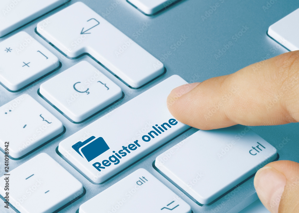 Fototapeta premium Register online